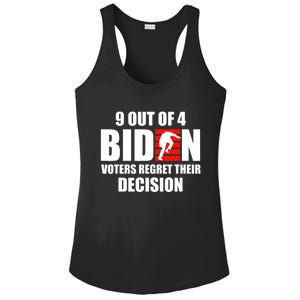 9 Out Of 4 Biden Voter Regret Their Decision Funny Stairs Ladies PosiCharge Competitor Racerback Tank