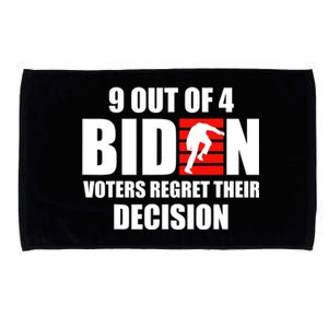 9 Out Of 4 Biden Voter Regret Their Decision Funny Stairs Microfiber Hand Towel