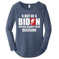 9 Out Of 4 Biden Voter Regret Their Decision Funny Stairs Women's Perfect Tri Tunic Long Sleeve Shirt