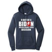 9 Out Of 4 Biden Voter Regret Their Decision Funny Stairs Women's Pullover Hoodie