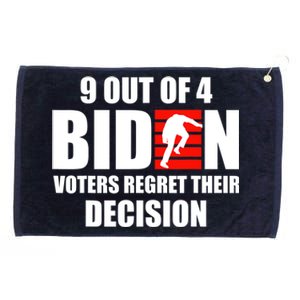 9 Out Of 4 Biden Voter Regret Their Decision Funny Stairs Grommeted Golf Towel