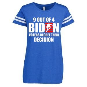 9 Out Of 4 Biden Voter Regret Their Decision Funny Stairs Enza Ladies Jersey Football T-Shirt