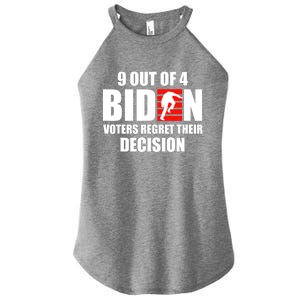 9 Out Of 4 Biden Voter Regret Their Decision Funny Stairs Women's Perfect Tri Rocker Tank