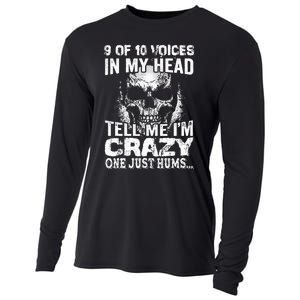 9 Out Of 10 Voices In My Head Tell Me IM Crazy Cooling Performance Long Sleeve Crew