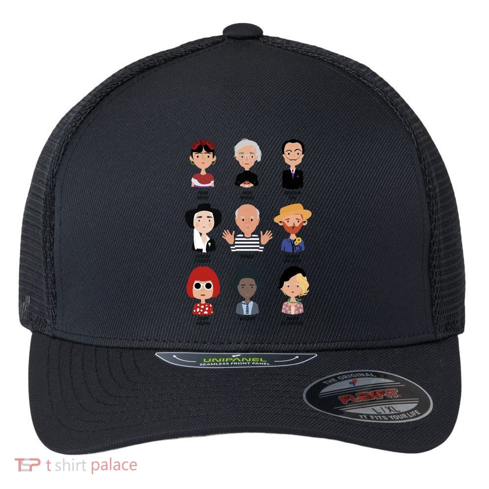 9 Of The Greatest Painters Of All Time Flexfit Unipanel Trucker Cap
