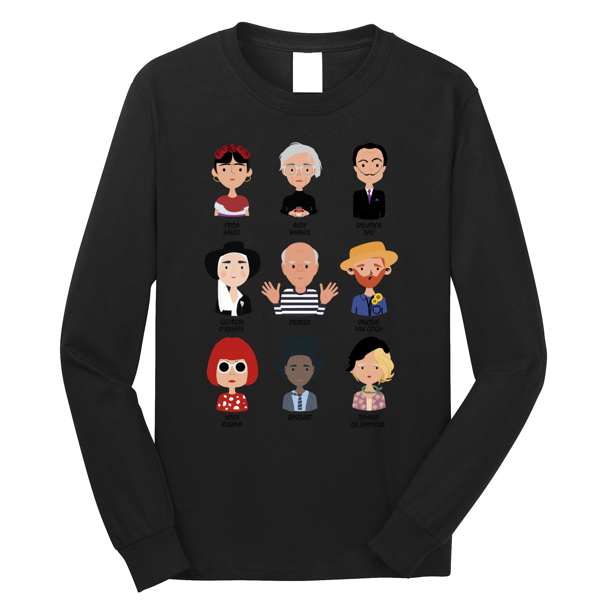 9 Of The Greatest Painters Of All Time Long Sleeve Shirt