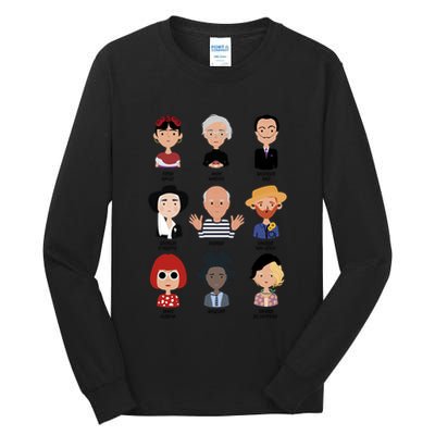 9 Of The Greatest Painters Of All Time Tall Long Sleeve T-Shirt