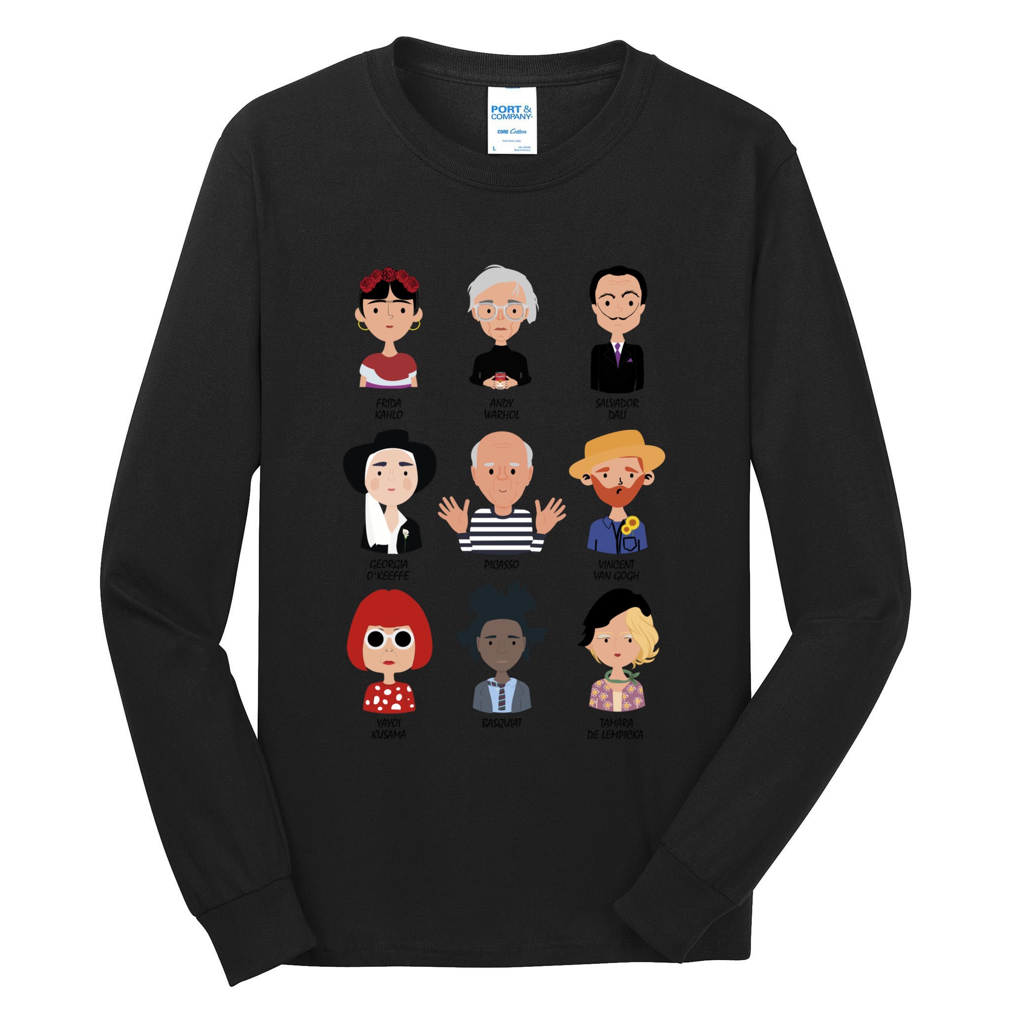 9 Of The Greatest Painters Of All Time Tall Long Sleeve T-Shirt