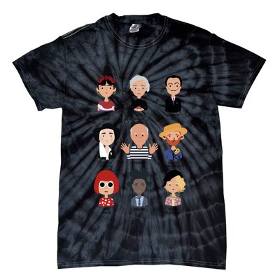 9 Of The Greatest Painters Of All Time Tie-Dye T-Shirt