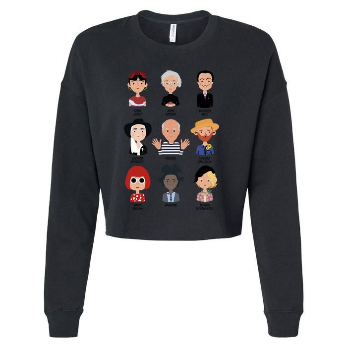 9 Of The Greatest Painters Of All Time Cropped Pullover Crew