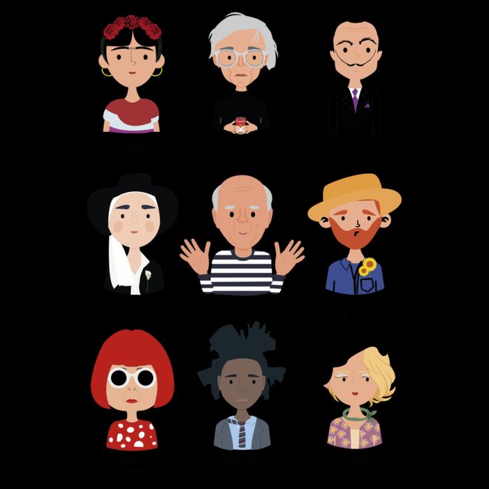 9 Of The Greatest Painters Of All Time Cropped Pullover Crew