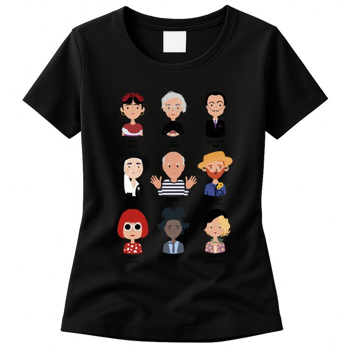 9 Of The Greatest Painters Of All Time Womens T-Shirt