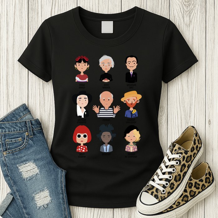 9 Of The Greatest Painters Of All Time Womens T-Shirt