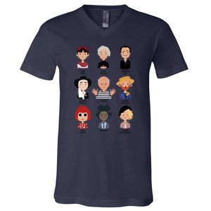 9 Of The Greatest Painters Of All Time V-Neck T-Shirt