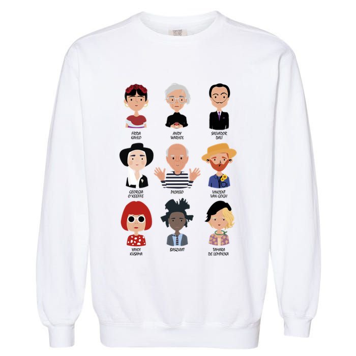 9 Of The Greatest Painters Of All Time Garment-Dyed Sweatshirt