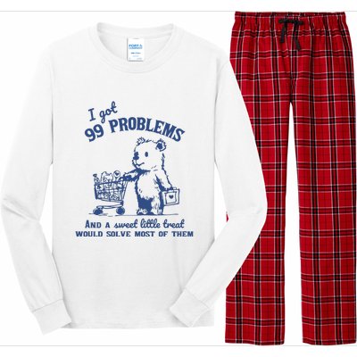 99 Poblems And A Sweet Little Treat Would Solve Most Of Them Vintage Long Sleeve Pajama Set