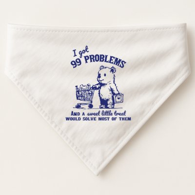 99 Problems And A Sweet Little Treat Would Solve Most Of Them USA-Made Doggie Bandana