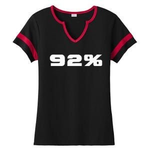 92 Percent Black Women Voting Power Ladies Halftime Notch Neck Tee