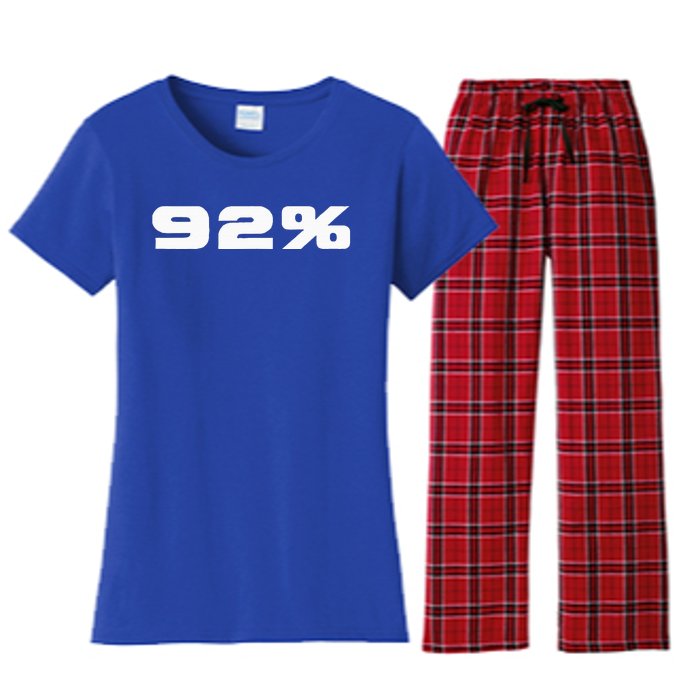 92 Percent Black Women Voting Power Women's Flannel Pajama Set