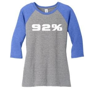 92 Percent Black Women Voting Power Women's Tri-Blend 3/4-Sleeve Raglan Shirt