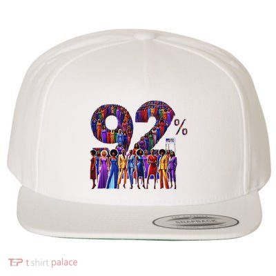 92 Percent Black Women Month Wool Snapback Cap