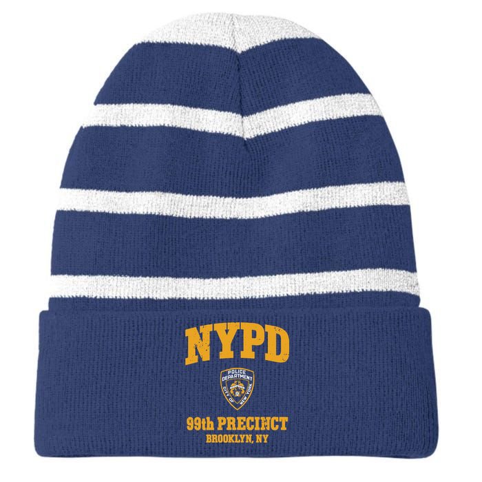 99th Precinct Brooklyn, NY Striped Beanie with Solid Band