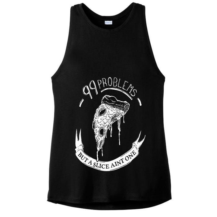 99 Problems But A Slice Ain't One Ladies PosiCharge Tri-Blend Wicking Tank