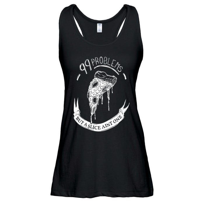 99 Problems But A Slice Ain't One Ladies Essential Flowy Tank