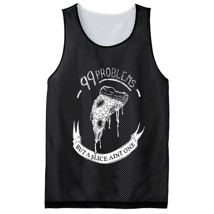 99 Problems But A Slice Ain't One Mesh Reversible Basketball Jersey Tank