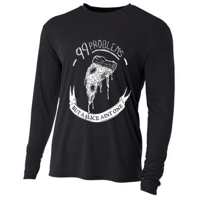 99 Problems But A Slice Ain't One Cooling Performance Long Sleeve Crew