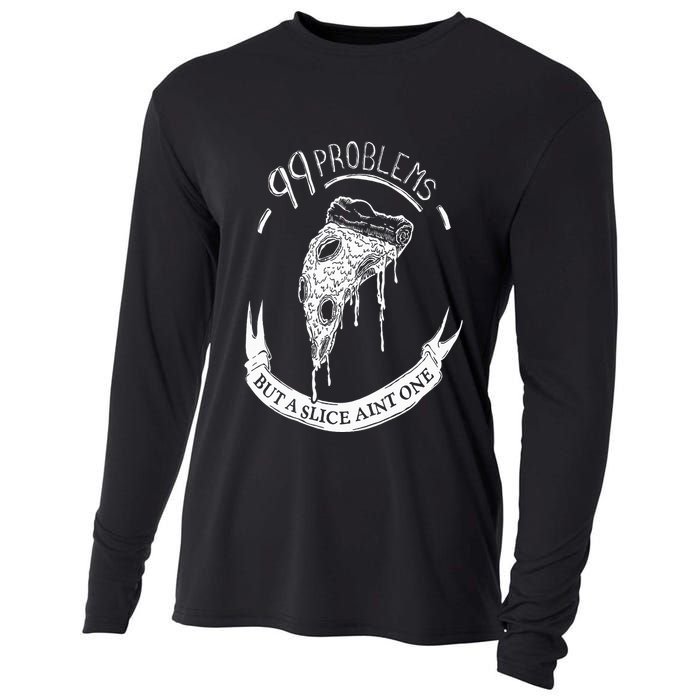 99 Problems But A Slice Ain't One Cooling Performance Long Sleeve Crew