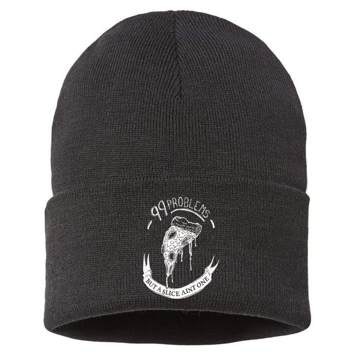 99 Problems But A Slice Ain't One Sustainable Knit Beanie