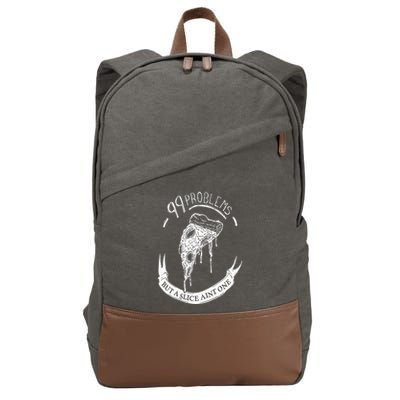 99 Problems But A Slice Ain't One Cotton Canvas Backpack