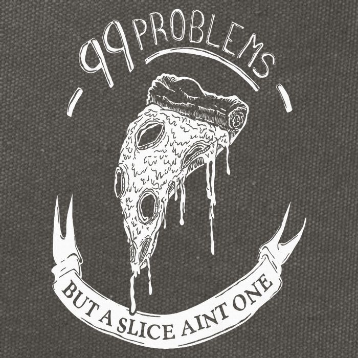 99 Problems But A Slice Ain't One Cotton Canvas Backpack