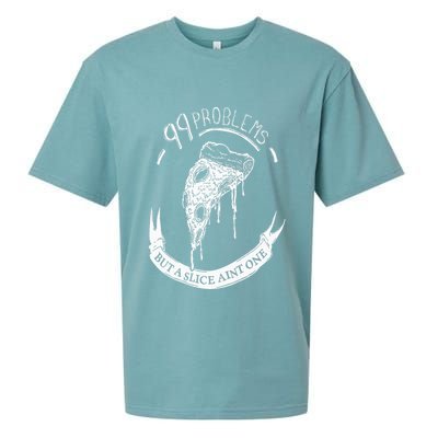 99 Problems But A Slice Ain't One Sueded Cloud Jersey T-Shirt