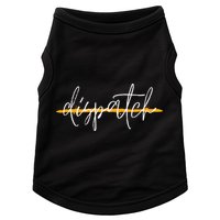 911 Police Dispatcher Thin Gold Line Sheriff Dispatch Life Doggie Tank