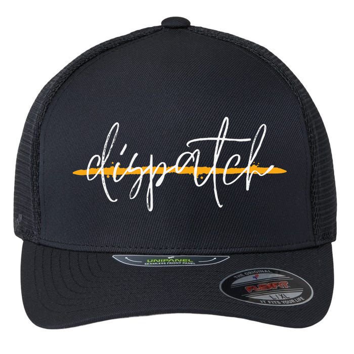 911 Police Dispatcher Thin Gold Line Sheriff Dispatch Life Flexfit Unipanel Trucker Cap