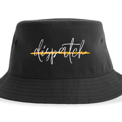 911 Police Dispatcher Thin Gold Line Sheriff Dispatch Life Sustainable Bucket Hat