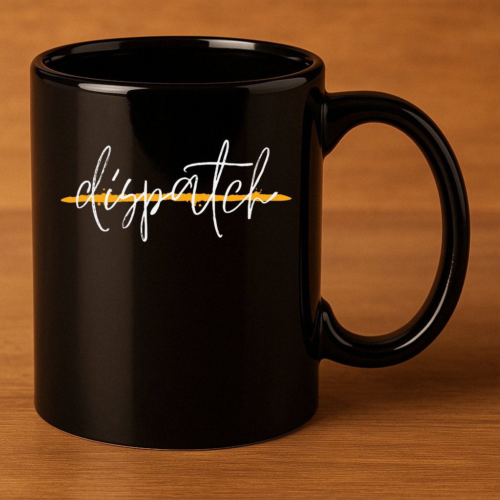 911 Police Dispatcher Thin Gold Line Sheriff Dispatch Life 11oz C Handle Ceramic Mug