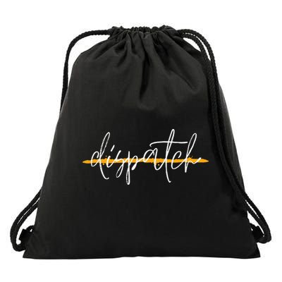 911 Police Dispatcher Thin Gold Line Sheriff Dispatch Life Drawstring Bag