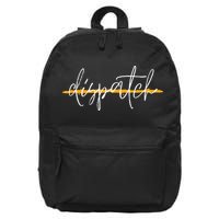 911 Police Dispatcher Thin Gold Line Sheriff Dispatch Life 16 in Basic Backpack