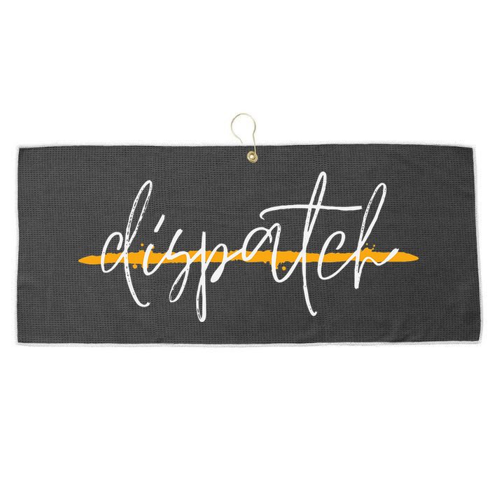 911 Police Dispatcher Thin Gold Line Sheriff Dispatch Life Large Microfiber Waffle Golf Towel
