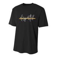 911 Police Dispatcher Thin Gold Line Sheriff Dispatch Life Youth Performance Sprint T-Shirt