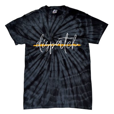 911 Police Dispatcher Thin Gold Line Sheriff Dispatch Life Tie-Dye T-Shirt
