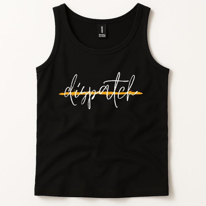911 Police Dispatcher Thin Gold Line Sheriff Dispatch Life Tank Top