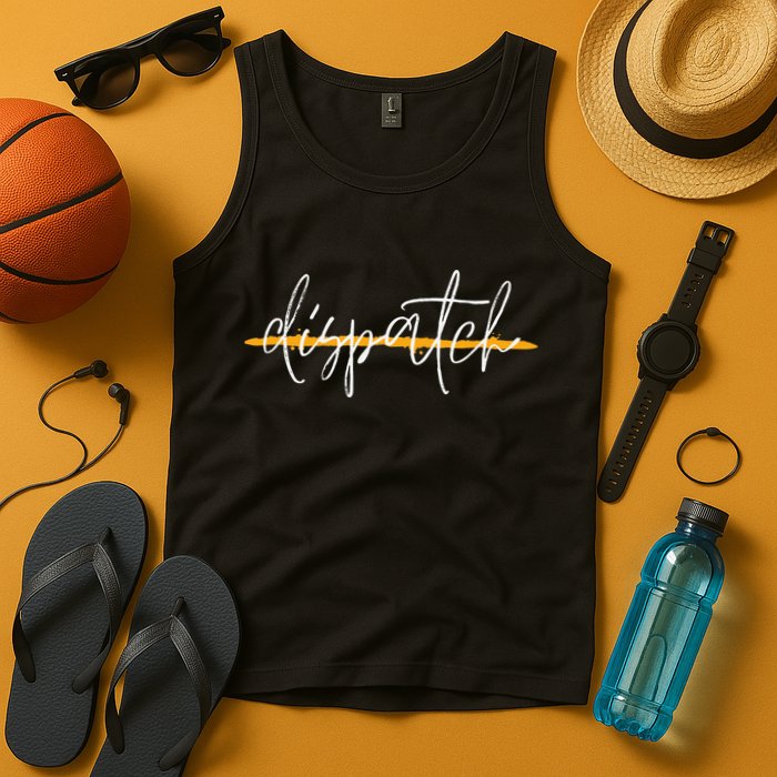 911 Police Dispatcher Thin Gold Line Sheriff Dispatch Life Tank Top