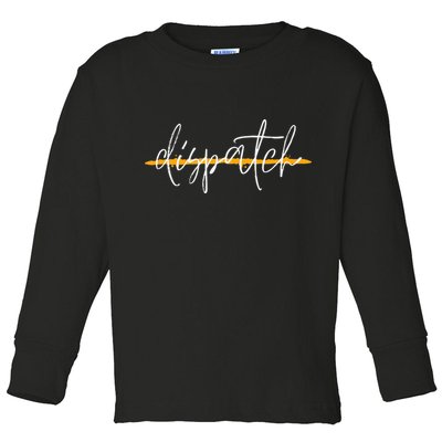 911 Police Dispatcher Thin Gold Line Sheriff Dispatch Life Toddler Long Sleeve Shirt