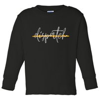 911 Police Dispatcher Thin Gold Line Sheriff Dispatch Life Toddler Long Sleeve Shirt