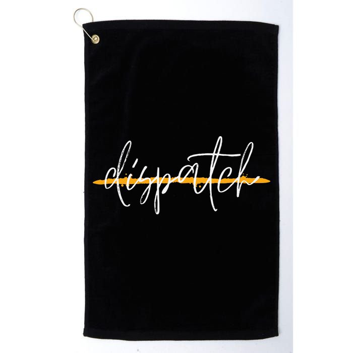 911 Police Dispatcher Thin Gold Line Sheriff Dispatch Life Golf Towel