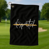 911 Police Dispatcher Thin Gold Line Sheriff Dispatch Life Golf Towel